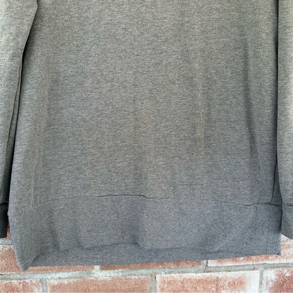 Victoria’s Secret Sport Quarter Zip Logo Sweatshirt Women’s Medium Gray - Picture 4 of 9